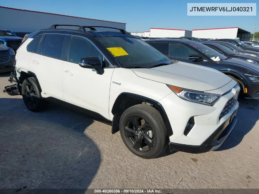 2020 Toyota Rav4 Hybrid Xse VIN: JTMEWRFV6LJ040321 Lot: 40260356