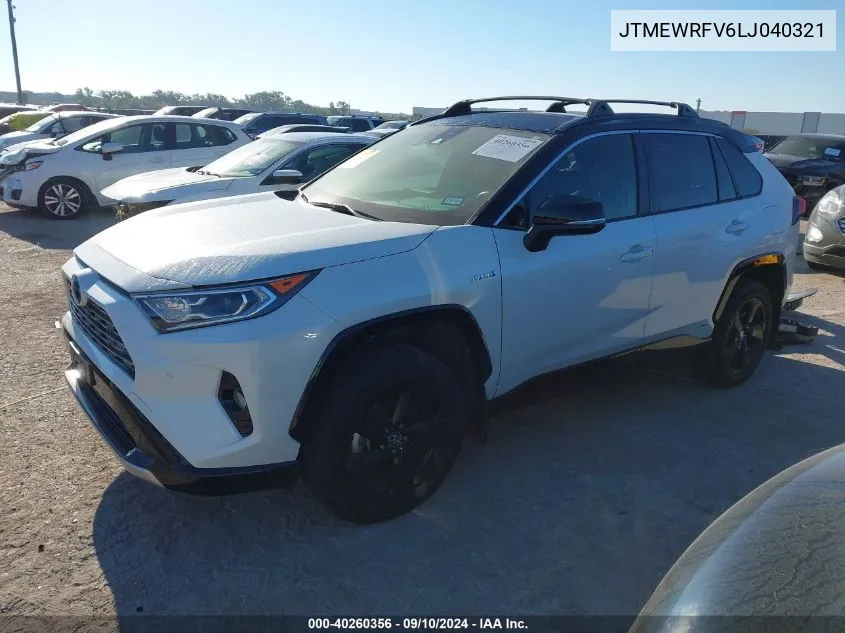 2020 Toyota Rav4 Hybrid Xse VIN: JTMEWRFV6LJ040321 Lot: 40260356