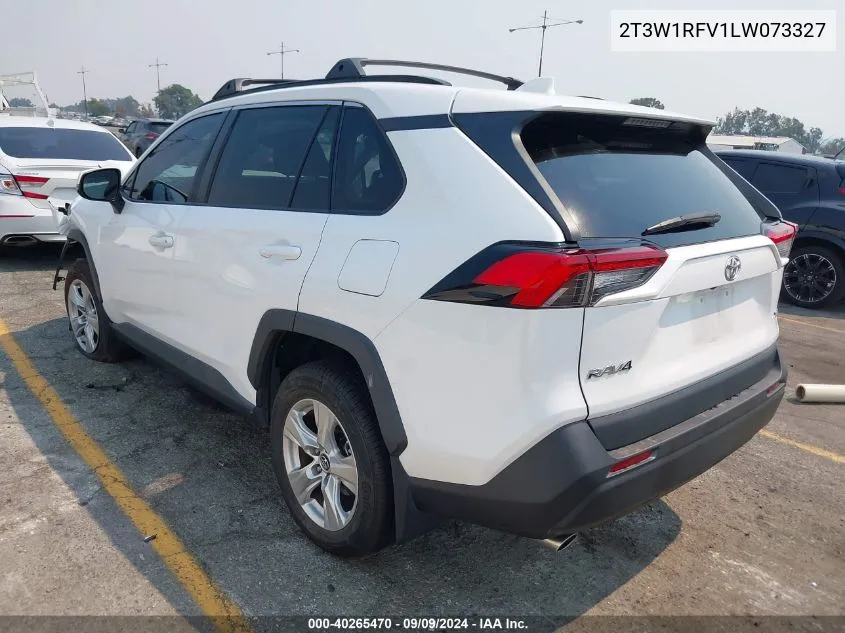 2020 Toyota Rav4 Xle VIN: 2T3W1RFV1LW073327 Lot: 40265470