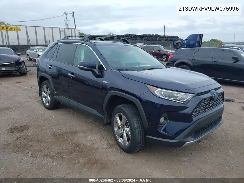 2020 Toyota Rav4 Limited VIN: 2T3DWRFV9LW075996 Lot: 40266462