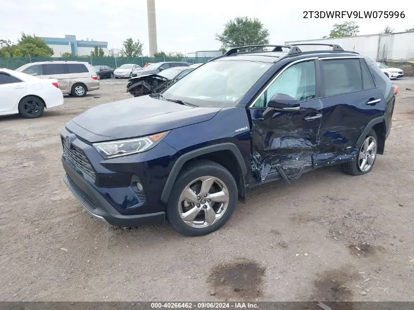 2020 Toyota Rav4 Limited VIN: 2T3DWRFV9LW075996 Lot: 40266462