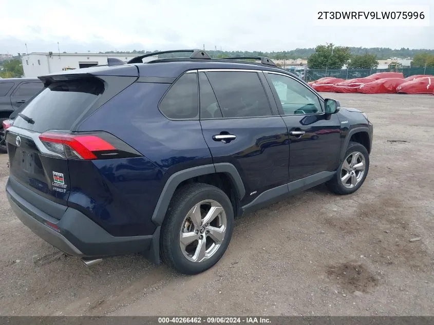 2020 Toyota Rav4 Limited VIN: 2T3DWRFV9LW075996 Lot: 40266462