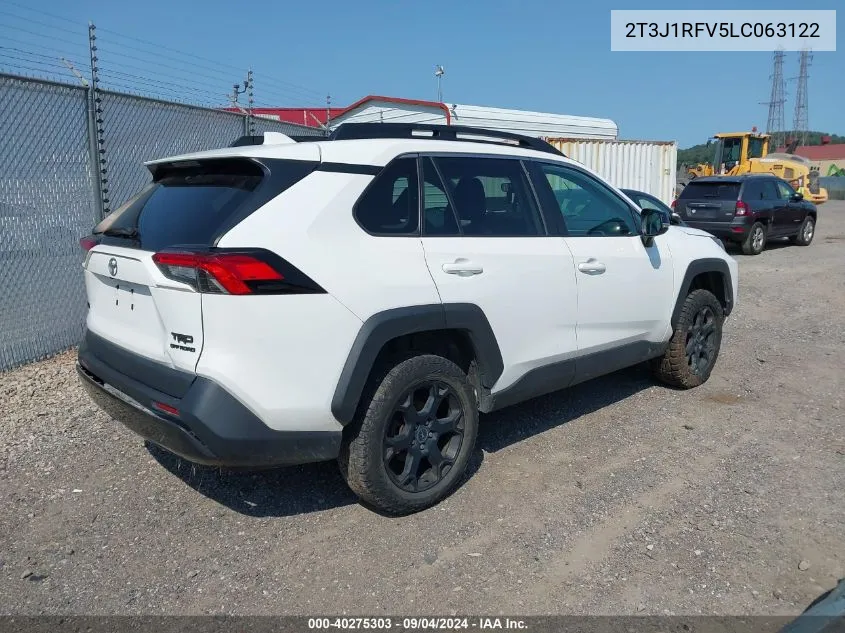 2020 Toyota Rav4 Trd Off-Road VIN: 2T3J1RFV5LC063122 Lot: 40275303