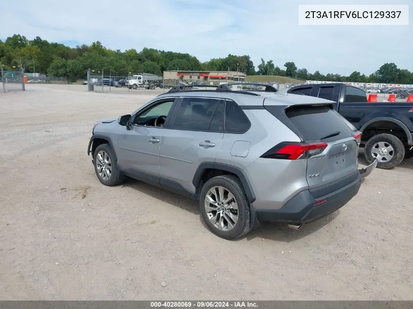 2020 Toyota Rav4 Xle Premium VIN: 2T3A1RFV6LC129337 Lot: 40280069