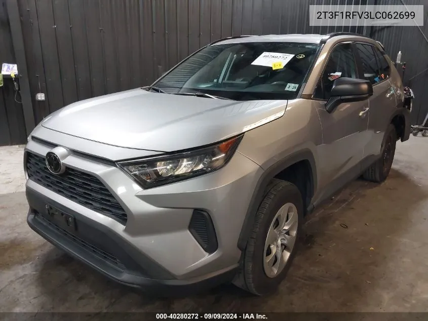 2020 Toyota Rav4 Le VIN: 2T3F1RFV3LC062699 Lot: 40280272