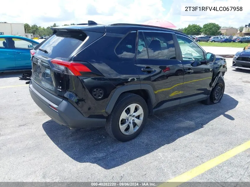 2020 Toyota Rav4 Le VIN: 2T3F1RFV4LC067958 Lot: 40282220