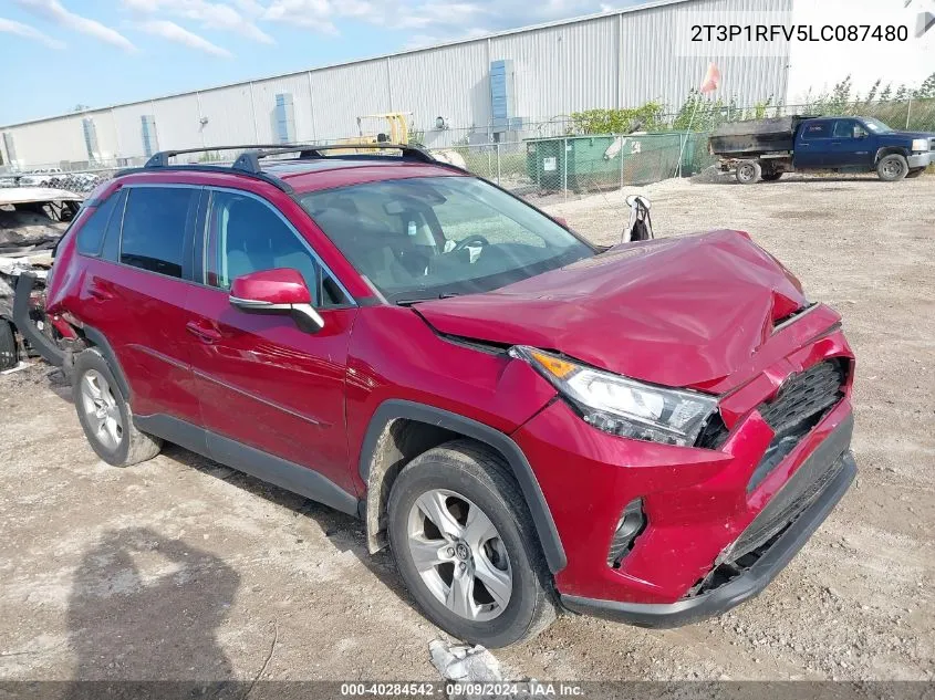 2020 Toyota Rav4 Xle VIN: 2T3P1RFV5LC087480 Lot: 40284542