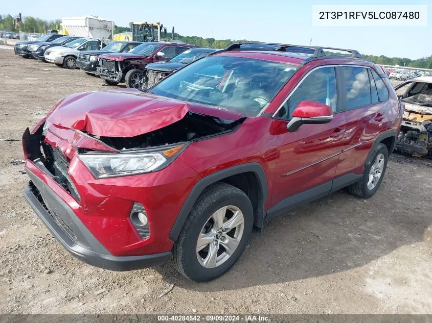 2020 Toyota Rav4 Xle VIN: 2T3P1RFV5LC087480 Lot: 40284542