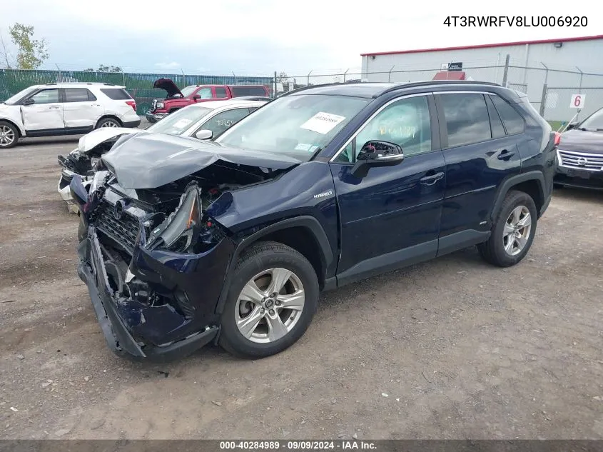 2020 Toyota Rav4 Hybrid Xle VIN: 4T3RWRFV8LU006920 Lot: 40284989