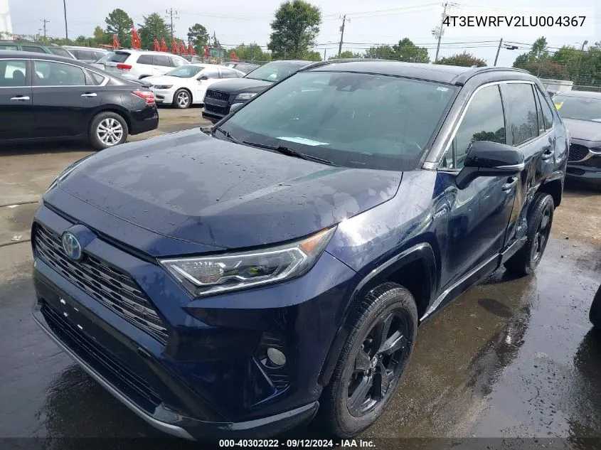 2020 Toyota Rav4 Hybrid Xse VIN: 4T3EWRFV2LU004367 Lot: 40302022