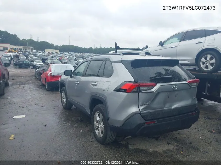 2020 Toyota Rav4 Xle/Xle Premium VIN: 2T3W1RFV5LC072473 Lot: 40332722