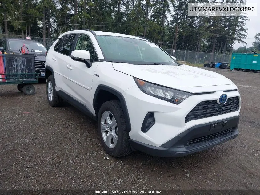 2020 Toyota Rav4 Le VIN: JTMM6RFVXLD003590 Lot: 40335075