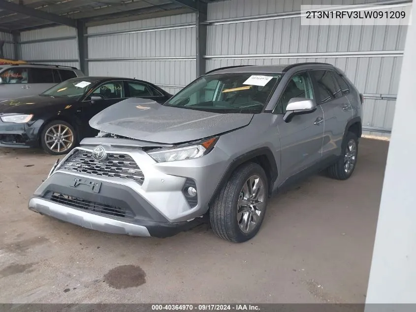 2020 Toyota Rav4 Limited VIN: 2T3N1RFV3LW091209 Lot: 40364970