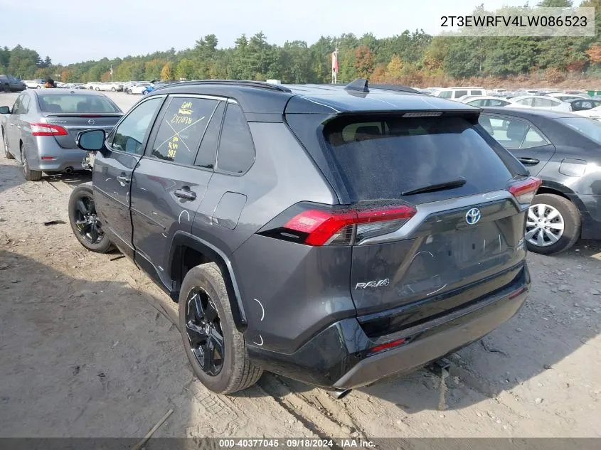 2020 Toyota Rav4 Hybrid Xse VIN: 2T3EWRFV4LW086523 Lot: 40377045