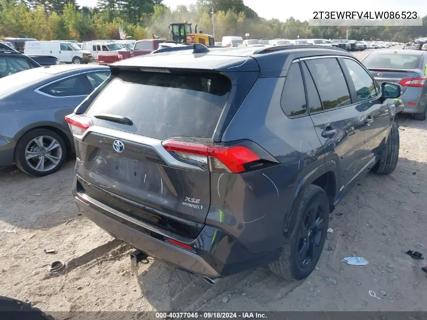 2020 Toyota Rav4 Hybrid Xse VIN: 2T3EWRFV4LW086523 Lot: 40377045