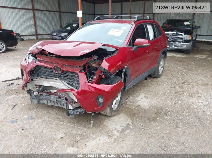 2020 Toyota Rav4 Xle/Xle Premium VIN: 2T3W1RFV4LW095421 Lot: 40406866