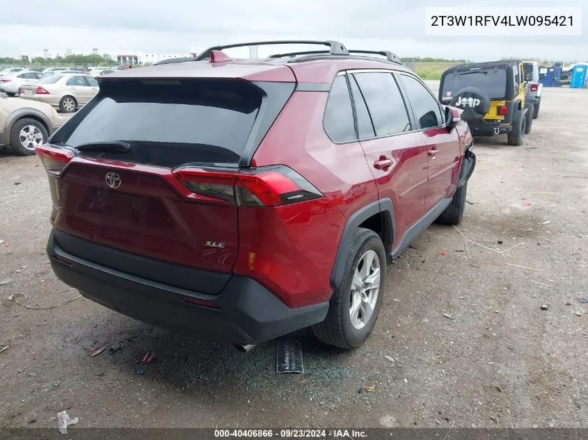 2020 Toyota Rav4 Xle/Xle Premium VIN: 2T3W1RFV4LW095421 Lot: 40406866