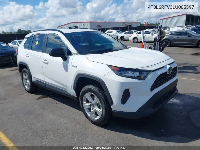 2020 Toyota Rav4 Hybrid Le VIN: 4T3L6RFV3LU005597 Lot: 40422093