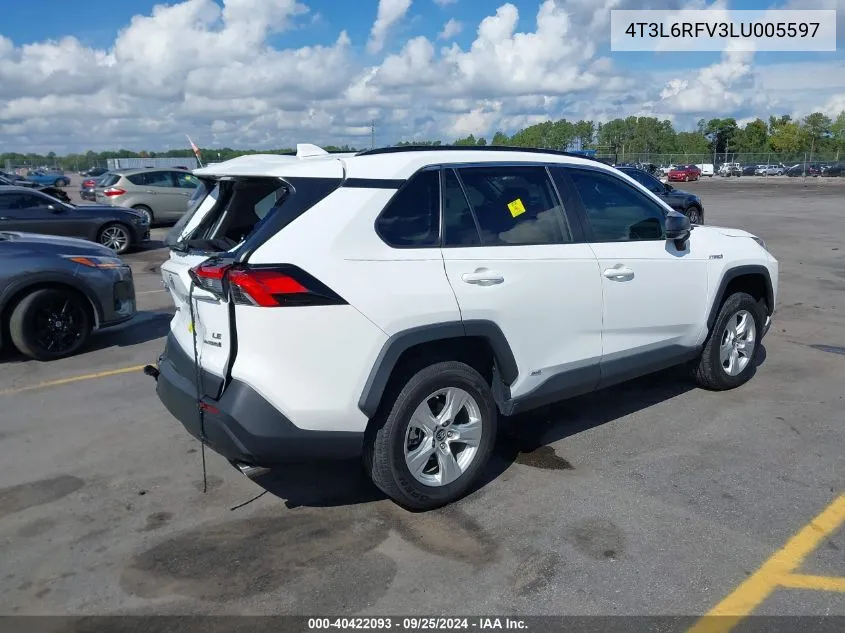 2020 Toyota Rav4 Hybrid Le VIN: 4T3L6RFV3LU005597 Lot: 40422093