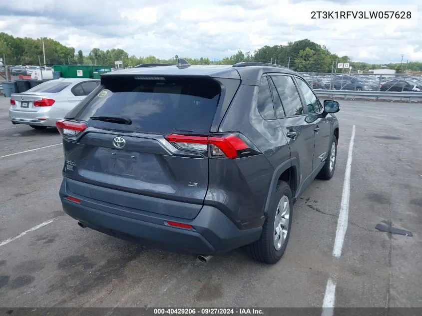 2020 Toyota Rav4 Le VIN: 2T3K1RFV3LW057628 Lot: 40429206