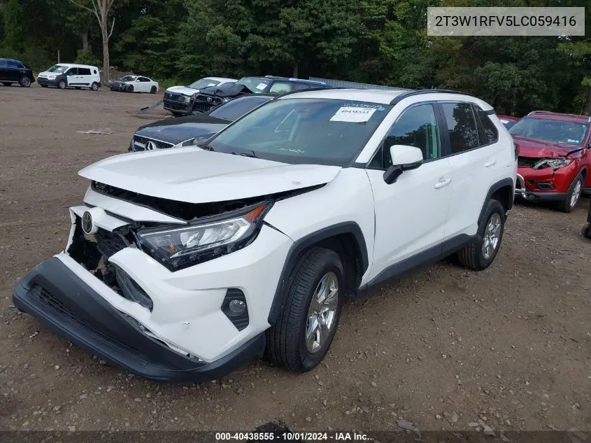 2020 Toyota Rav4 Xle VIN: 2T3W1RFV5LC059416 Lot: 40438555