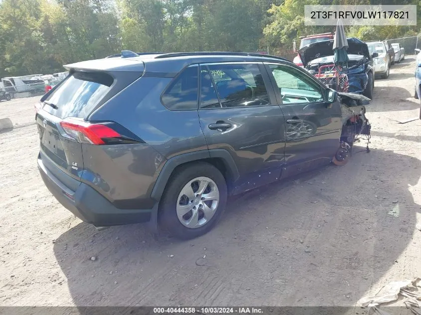 2020 Toyota Rav4 Le VIN: 2T3F1RFV0LW117821 Lot: 40444358