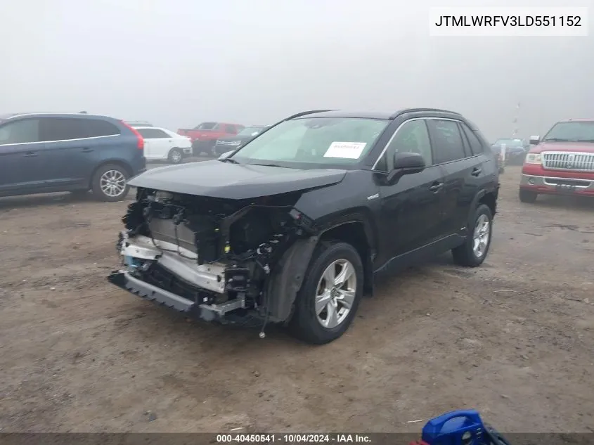 2020 Toyota Rav4 Hybrid Le VIN: JTMLWRFV3LD551152 Lot: 40450541