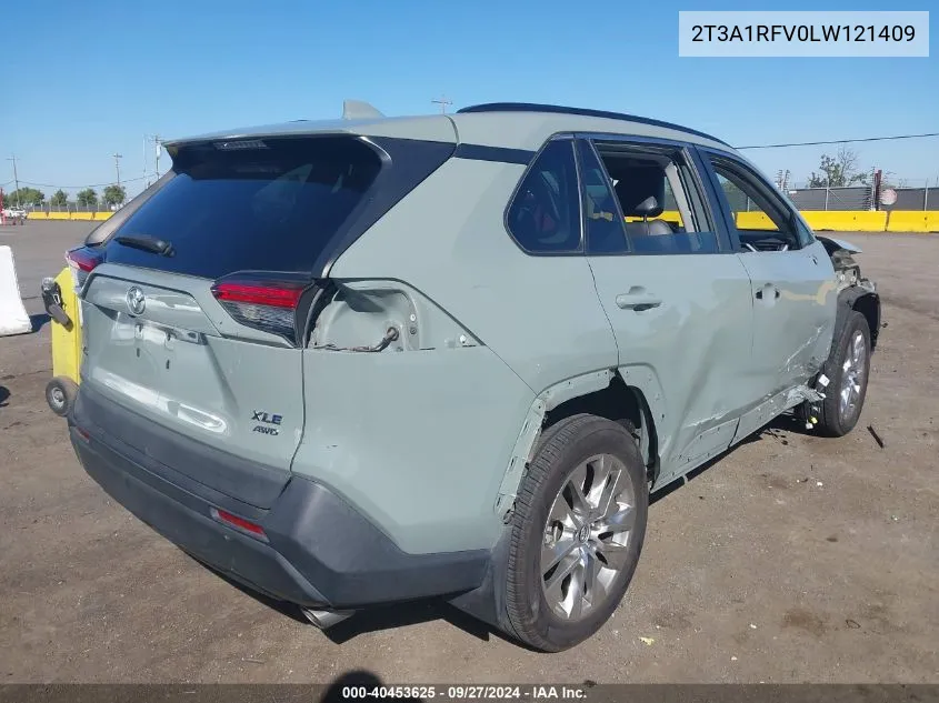 2020 Toyota Rav4 Xle Premium VIN: 2T3A1RFV0LW121409 Lot: 40453625