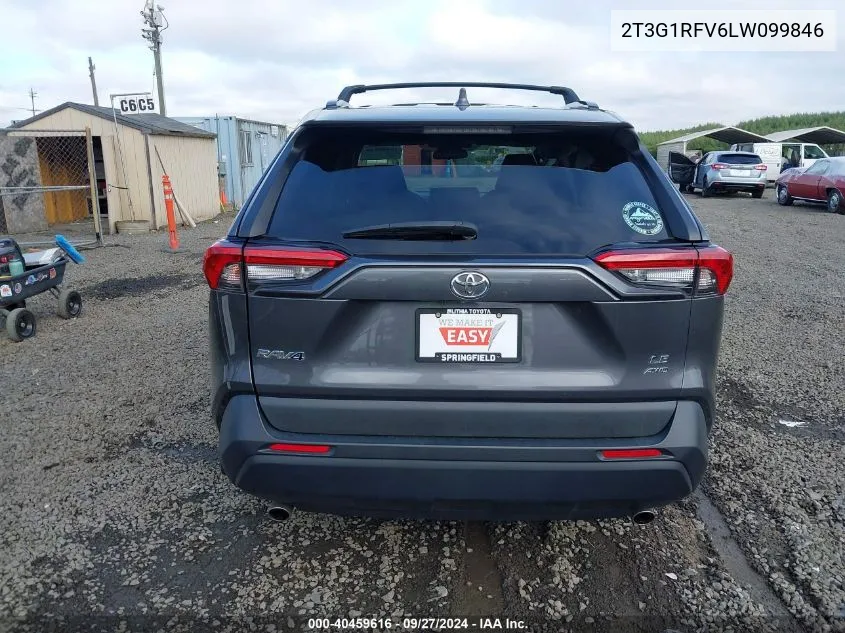 2020 Toyota Rav4 Le VIN: 2T3G1RFV6LW099846 Lot: 40459616