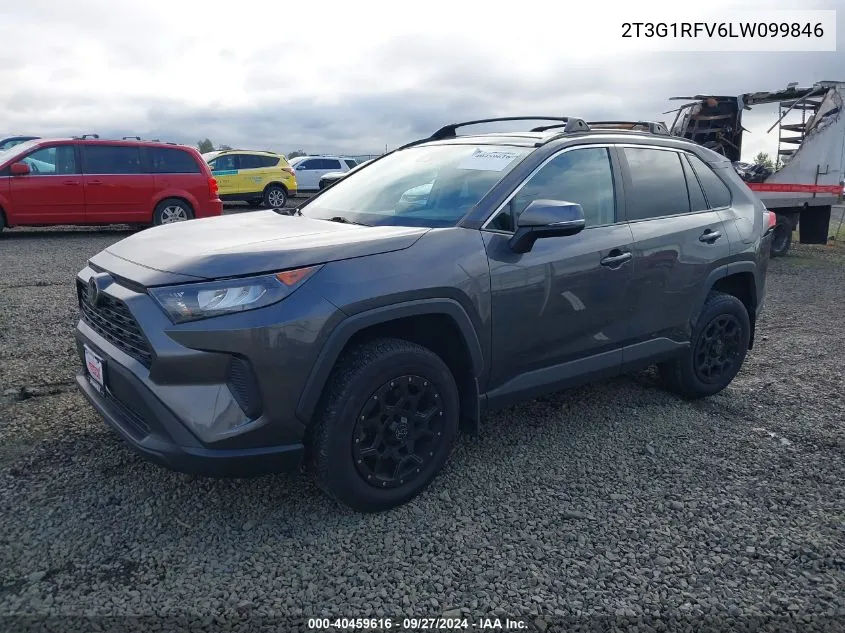 2020 Toyota Rav4 Le VIN: 2T3G1RFV6LW099846 Lot: 40459616