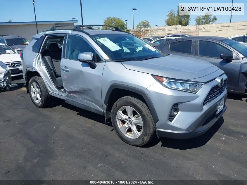 2020 Toyota Rav4 Xle VIN: 2T3W1RFV1LW100428 Lot: 40463018