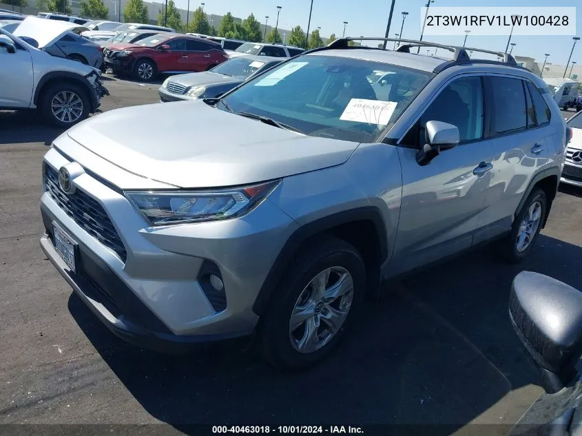 2020 Toyota Rav4 Xle VIN: 2T3W1RFV1LW100428 Lot: 40463018