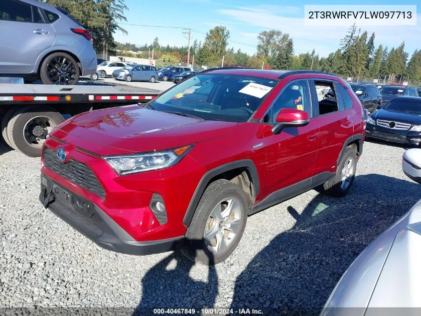 2020 Toyota Rav4 Xle/Xse VIN: 2T3RWRFV7LW097713 Lot: 40467849