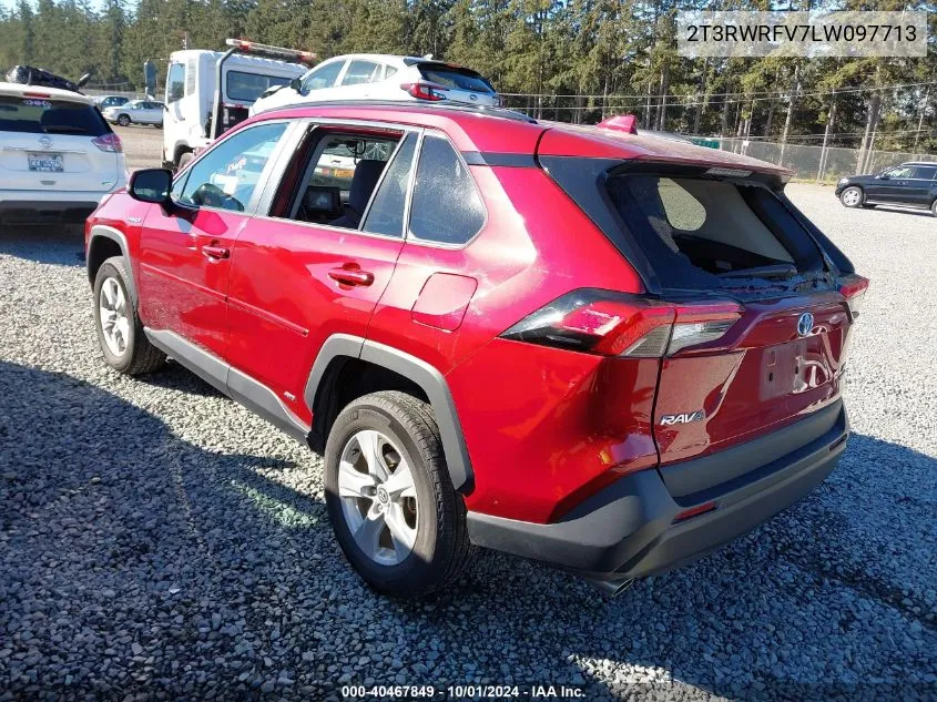 2020 Toyota Rav4 Xle/Xse VIN: 2T3RWRFV7LW097713 Lot: 40467849