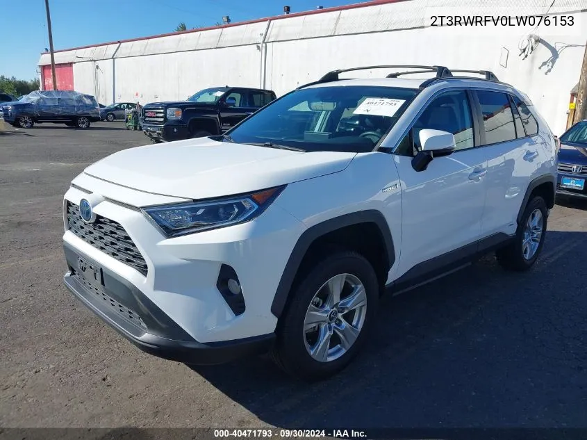 2020 Toyota Rav4 Xle/Xse VIN: 2T3RWRFV0LW076153 Lot: 40471793