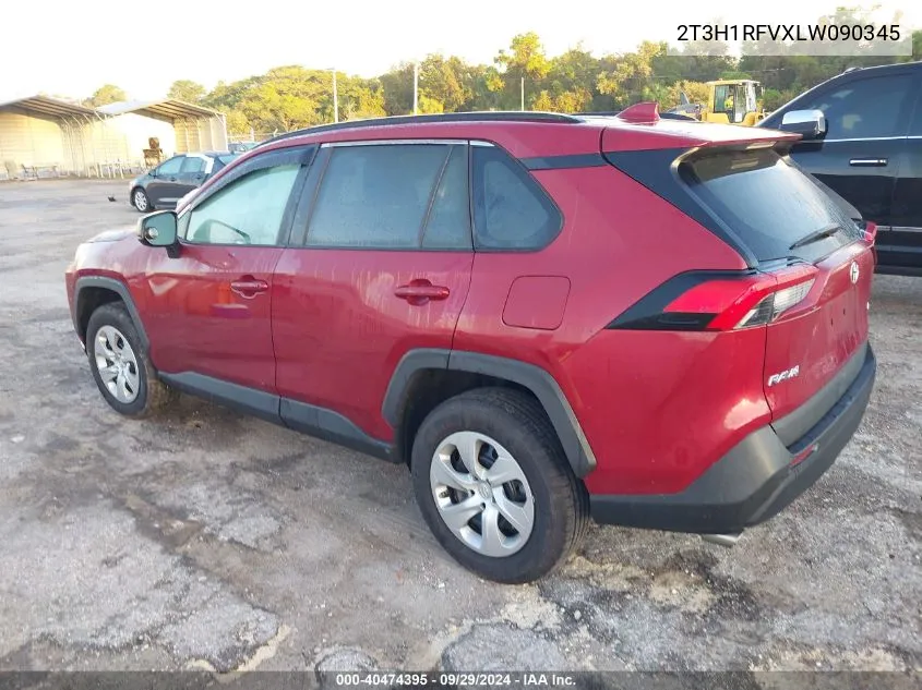 2020 Toyota Rav4 Le VIN: 2T3H1RFVXLW090345 Lot: 40474395