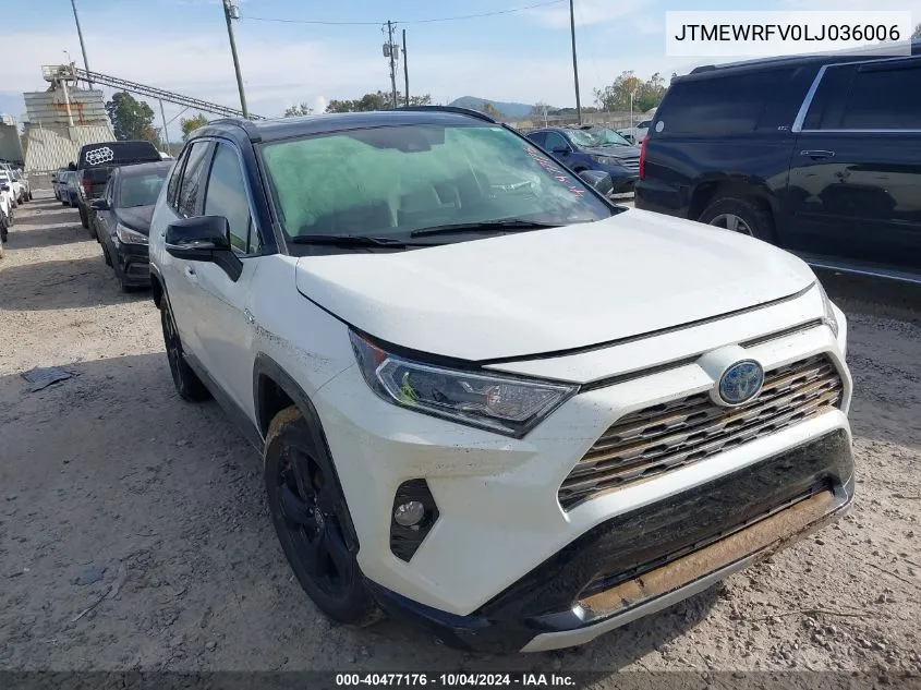 2020 Toyota Rav4 Hybrid Xse VIN: JTMEWRFV0LJ036006 Lot: 40477176