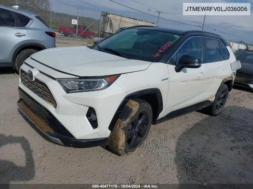 2020 Toyota Rav4 Hybrid Xse VIN: JTMEWRFV0LJ036006 Lot: 40477176