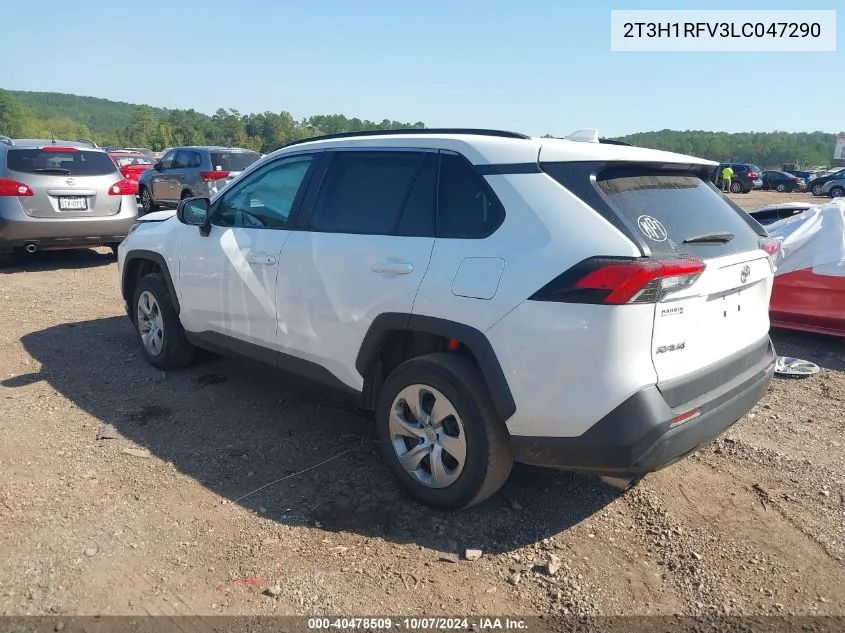 2020 Toyota Rav4 Le VIN: 2T3H1RFV3LC047290 Lot: 40478509