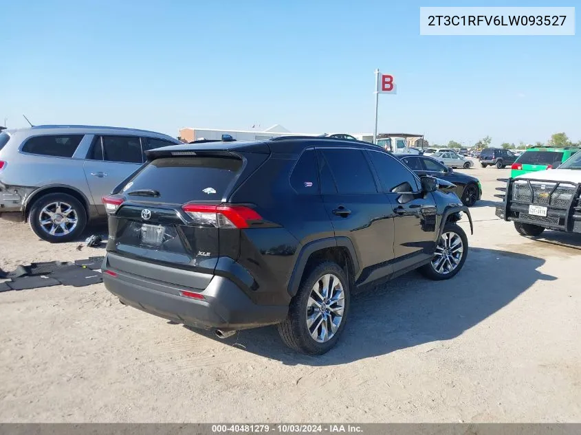 2020 Toyota Rav4 Xle Premium VIN: 2T3C1RFV6LW093527 Lot: 40481279