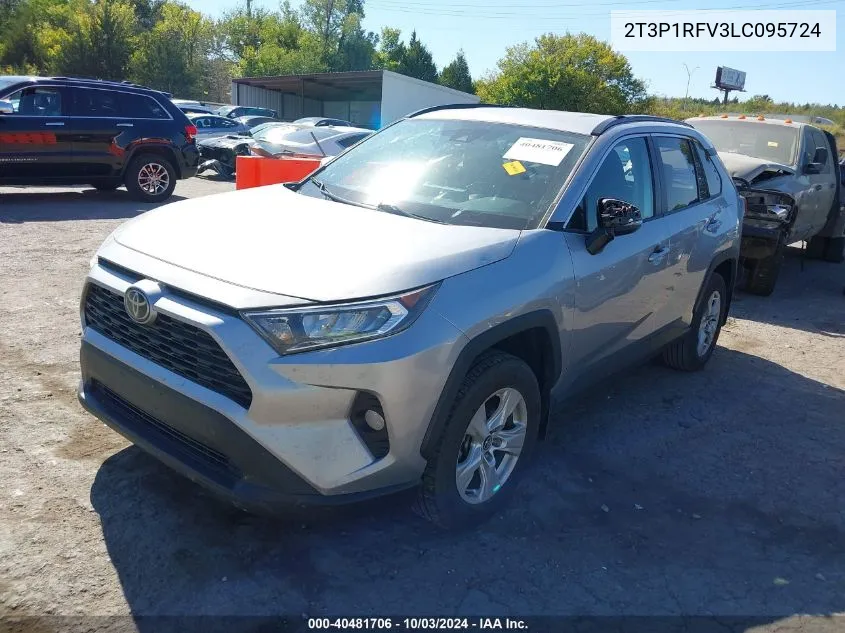 2020 Toyota Rav4 Xle VIN: 2T3P1RFV3LC095724 Lot: 40481706