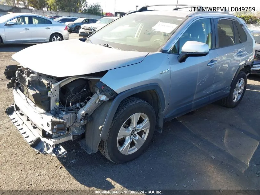 2020 Toyota Rav4 Hybrid Le VIN: JTMMWRFV1LD049759 Lot: 40483665