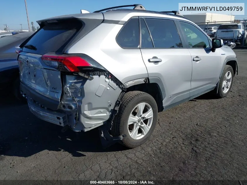 2020 Toyota Rav4 Hybrid Le VIN: JTMMWRFV1LD049759 Lot: 40483665