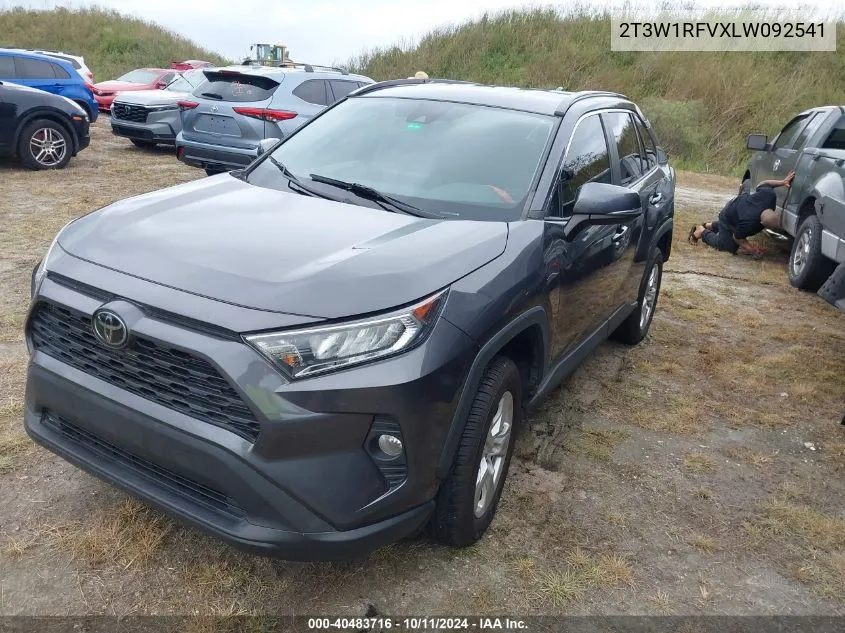 2020 Toyota Rav4 Xle/Xle Premium VIN: 2T3W1RFVXLW092541 Lot: 40483716