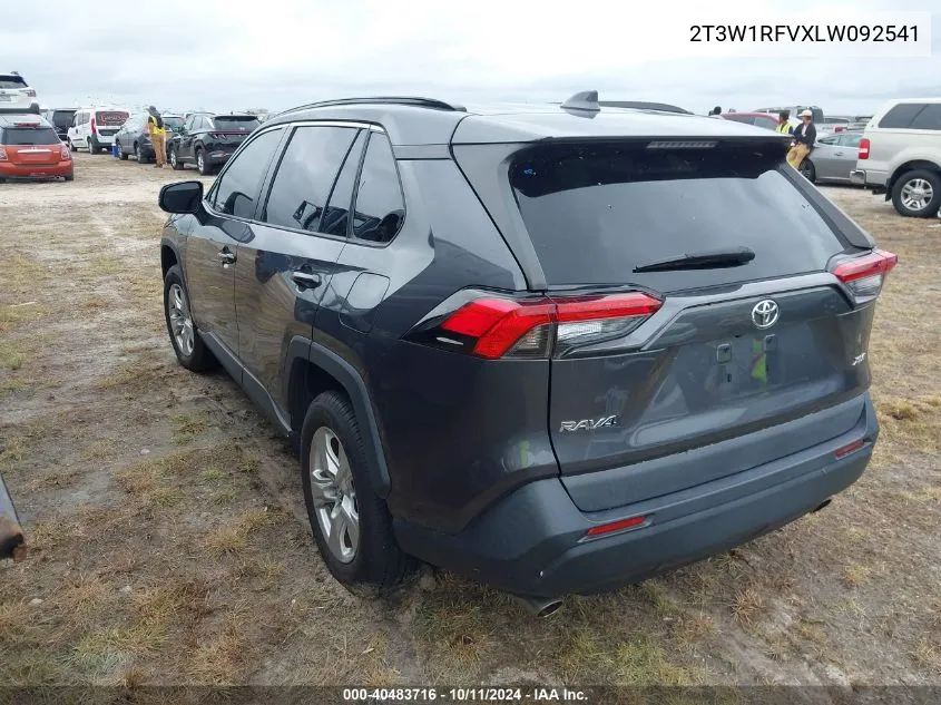 2020 Toyota Rav4 Xle/Xle Premium VIN: 2T3W1RFVXLW092541 Lot: 40483716