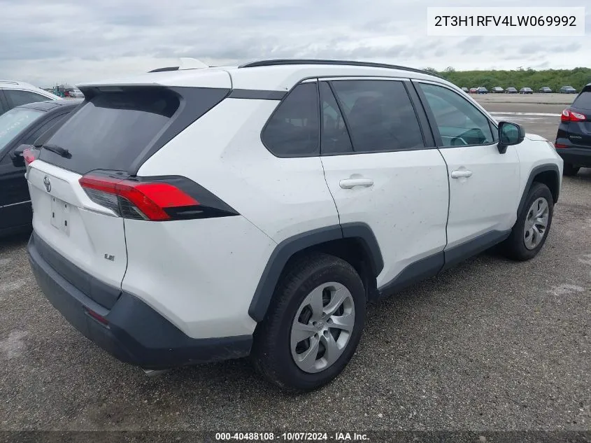 2020 Toyota Rav4 Le VIN: 2T3H1RFV4LW069992 Lot: 40488108