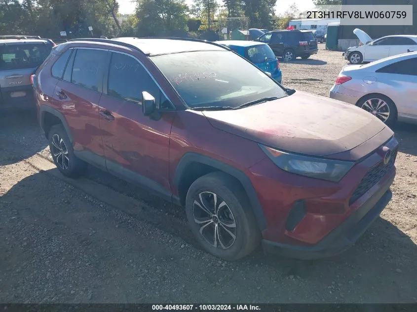 2020 Toyota Rav4 Le VIN: 2T3H1RFV8LW060759 Lot: 40493607