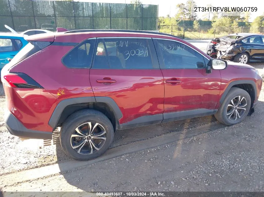 2020 Toyota Rav4 Le VIN: 2T3H1RFV8LW060759 Lot: 40493607