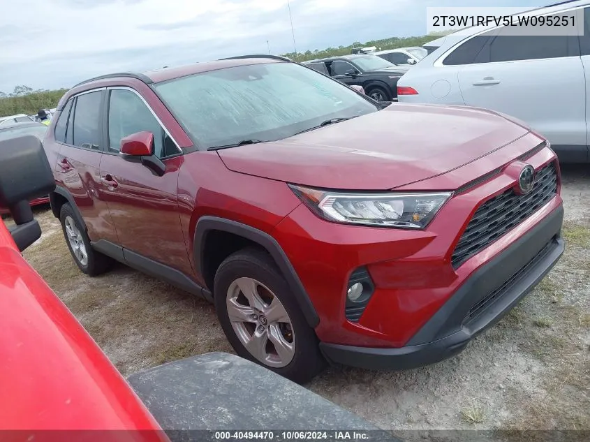 2020 Toyota Rav4 Xle/Xle Premium VIN: 2T3W1RFV5LW095251 Lot: 40494470