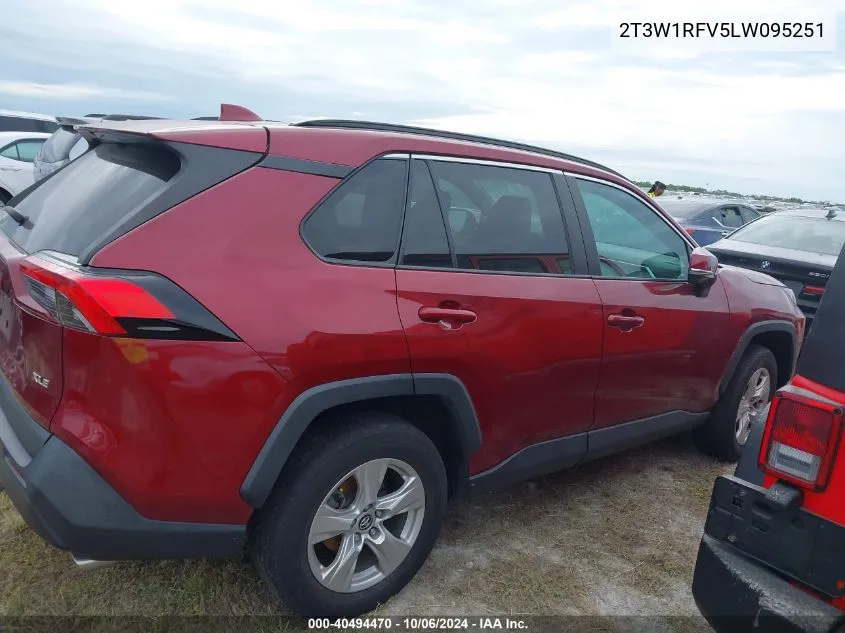 2020 Toyota Rav4 Xle/Xle Premium VIN: 2T3W1RFV5LW095251 Lot: 40494470